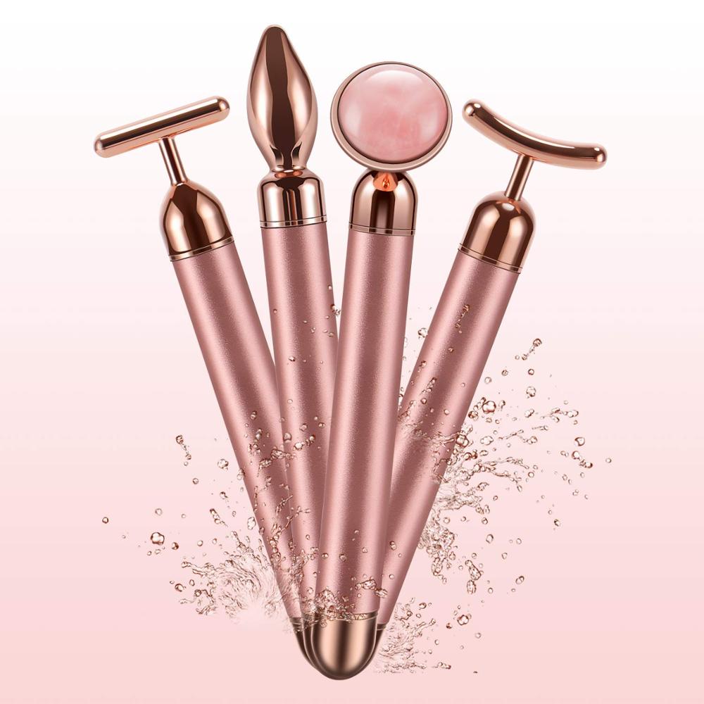 Quartz Vibrating Face Roller for an uplifted and rejuvenated complexion. Dual-action massage and vibration technology.