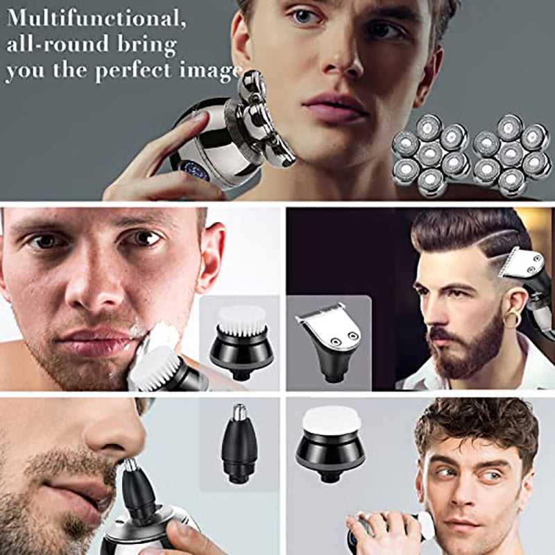 Electric Shaver with Floating Head 5 in 1